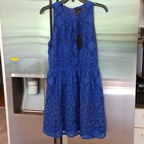 💕GREYLIN💕 Yunis Grommet Lace Fit-And-Flare Dress Medium M NWT - Picture 8 of 16